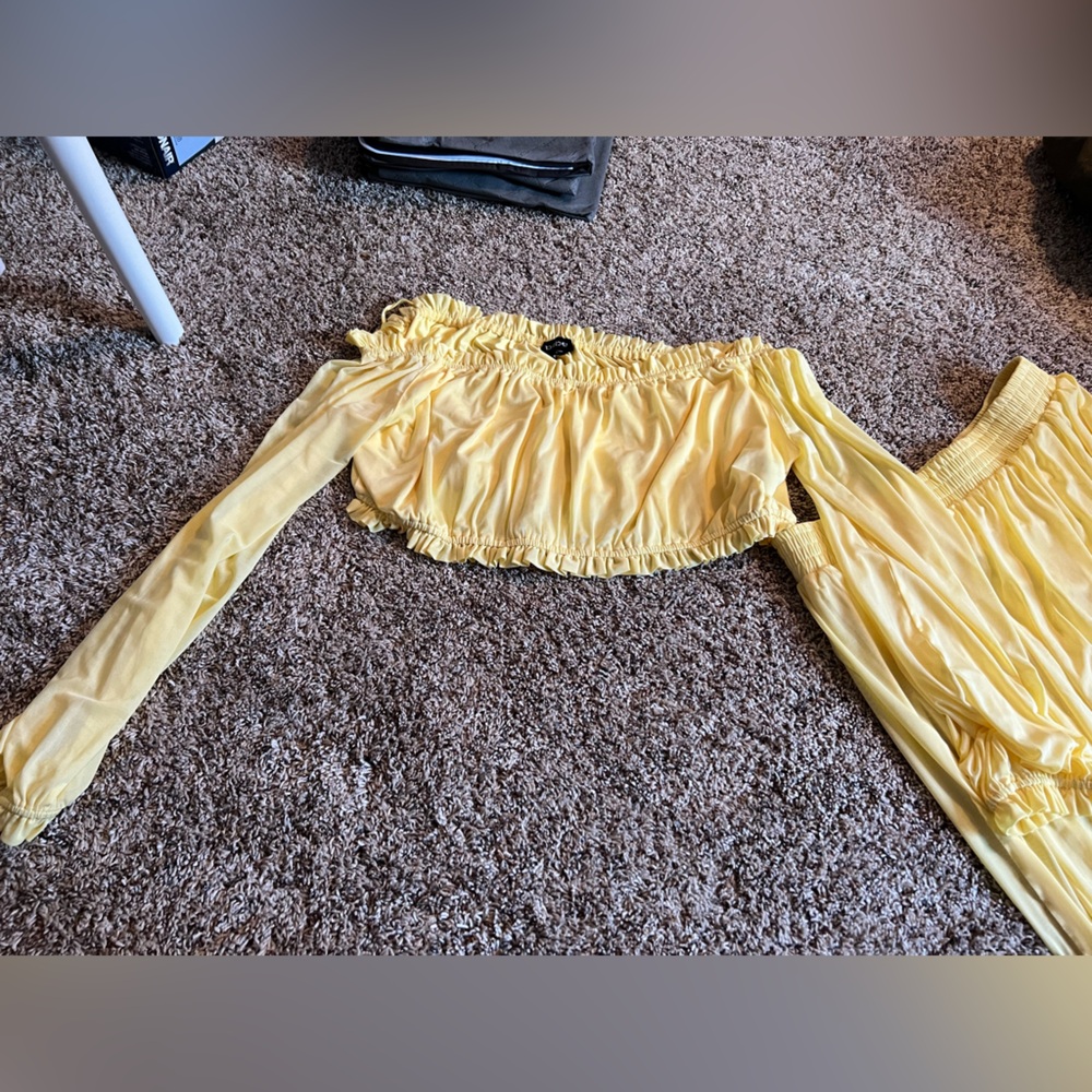 bebe Yellow Maxi Dress